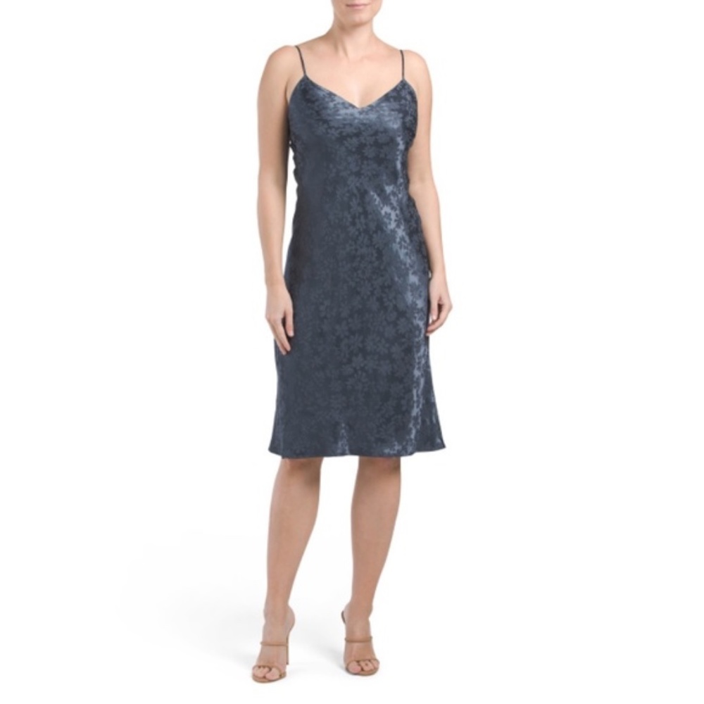 rag & bone Navy Astrid Floral Slip Midi Dress NWT - Picture 2 of 11